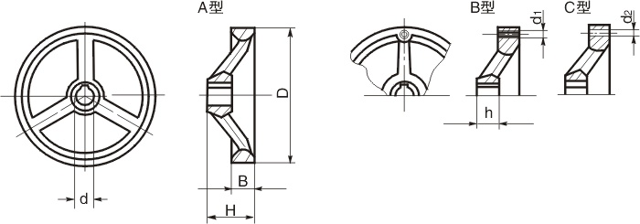 三輻手輪HY8313.3結(jié)構(gòu)圖